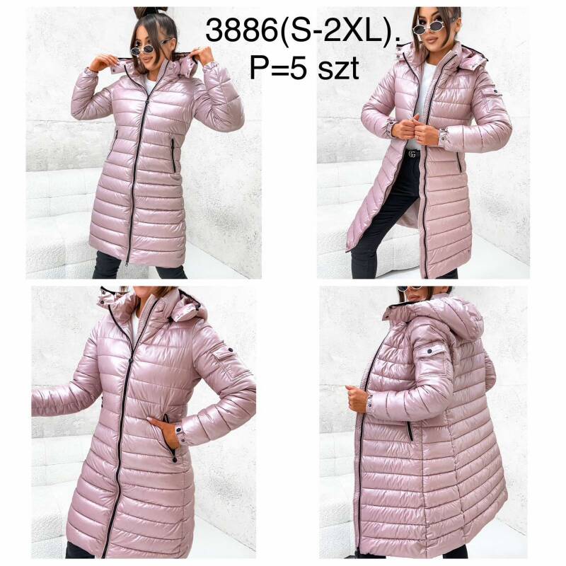 Plaszcze damskie zimowe Roz S-2XL, 1 Kolor Paczka 5 szt